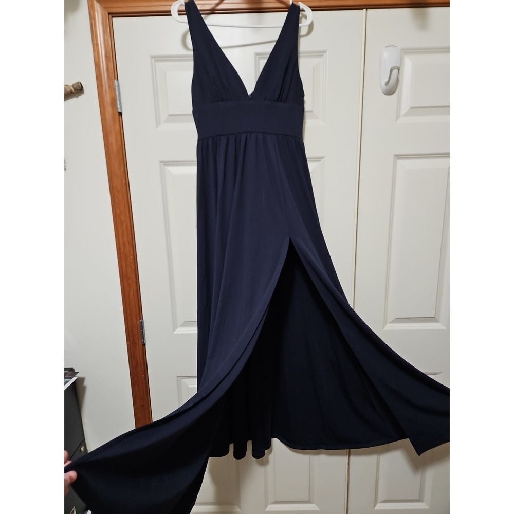 NWT Ever Pretty Dark Blue Sleeveless Bridesmaid Dress w/Deep V Neck and A Line‎ - Picture 11 of 12
